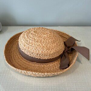 Helen Kaminski - Raffia Hat w/Grosgrain Ribbon / style Newport / adjustable